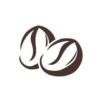 Coffee beans icon design template. vector