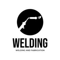 welding workshop symbol of development and repair vector