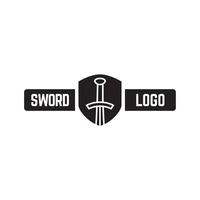Sword logo icon illustration design isolated on white background vector