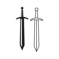 Sword icon design concept isolated on white background vector