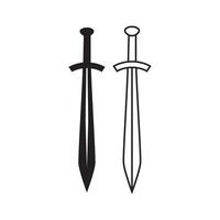 Sword icon design concept isolated on white background vector