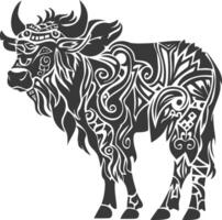 silhouette tribal animal using Aztecs style black color only vector