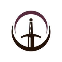 Sword logo icon illustration design isolated on white background vector
