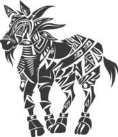 silhouette tribal animal using Aztecs style black color only vector