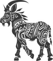 silhouette tribal animal using Aztecs style black color only vector
