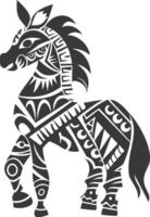 silhouette tribal animal using Aztecs style black color only vector