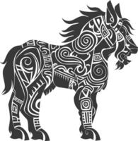 silhouette tribal animal using Aztecs style black color only vector