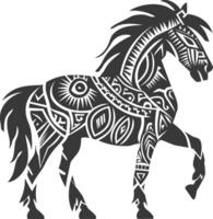 silhouette tribal animal using Aztecs style black color only vector