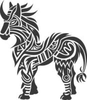 silhouette tribal animal using Aztecs style black color only vector