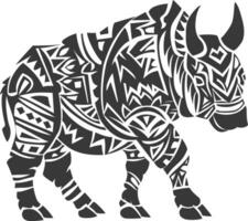 silhouette tribal animal using Aztecs style black color only vector