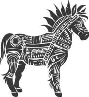 silhouette tribal animal using Aztecs style black color only vector