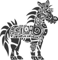 silhouette tribal animal using Aztecs style black color only vector