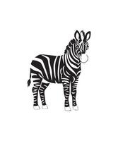 Zebra silhouette isloated on white background vector