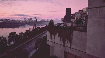River View With Bridge in the Background video