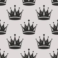 Seamless pattern of royal crowns. Silhouettes of crowns on a white background. Print, textile, wallpaper vector