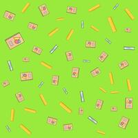 pattern of school learning tools vector