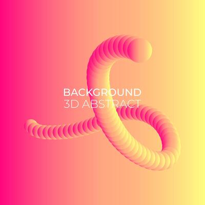 3D background design with pink orange yellow gradient colors