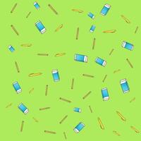 pattern of school learning tools vector