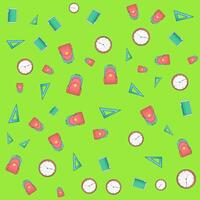 pattern of school learning tools vector