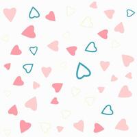 Love pattern design with random pink and blue colors vector