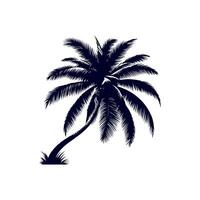 Palm tree silhouettes Clip art isolated illustration on white background vector