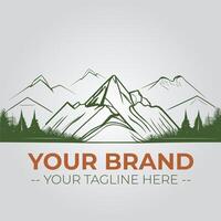 Mountain Minimalist Logo Concept vector