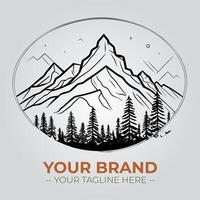 Mountain Minimalist Logo Concept vector