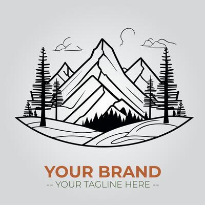 Mountain Minimalist Logo Concept
