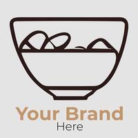 Bread Store Minimalist Logo Concept vector