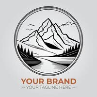 Mountain Minimalist Logo Concept vector