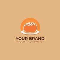 Bakery Store Minimalist Logo Concept vector