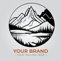 Mountain Minimalist Logo Concept vector