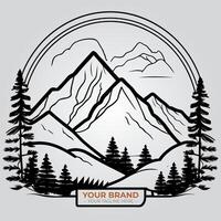 Mountain Minimalist Logo Concept vector