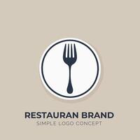 restaurante marca minimalista logo concepto vector