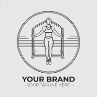 Gym Fitness Minimalist Logo Concept vector