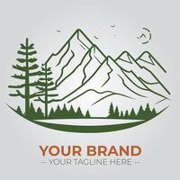 Mountain Minimalist Logo Concept vector