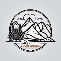 Mountain Minimalist Logo Concept vector