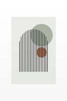 Flat abstract shape boho geometric background vector