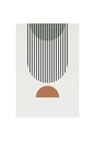 Flat abstract shape boho geometric background vector