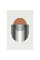 Flat abstract shape boho geometric background vector