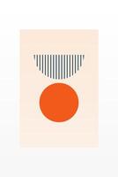 Flat abstract shape boho geometric background vector