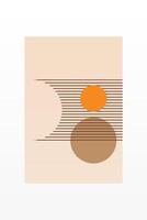 Flat abstract shape boho geometric background vector
