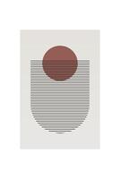Flat abstract shape boho geometric background vector