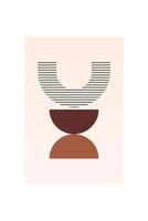 Flat abstract shape boho geometric background vector