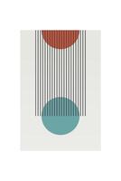 Flat abstract shape boho geometric background vector