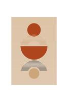 Flat abstract shape boho geometric background vector