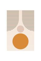 Flat abstract shape boho geometric background vector