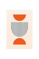Flat abstract shape boho geometric background vector