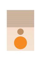 Flat abstract shape boho geometric background vector