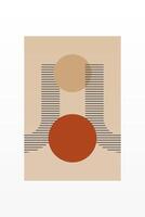 Flat abstract shape boho geometric background vector